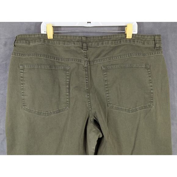 Coldwater Creek Natural Fit Capri Denim Jeans Womens 24 Green Straight High Rise - Picture 13 of 13
